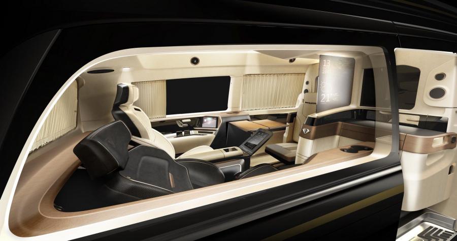 Интерьер Mercedes-Benz V260L Vulcanus by ItalDesign 2018 года  (фото 5 из 8)
